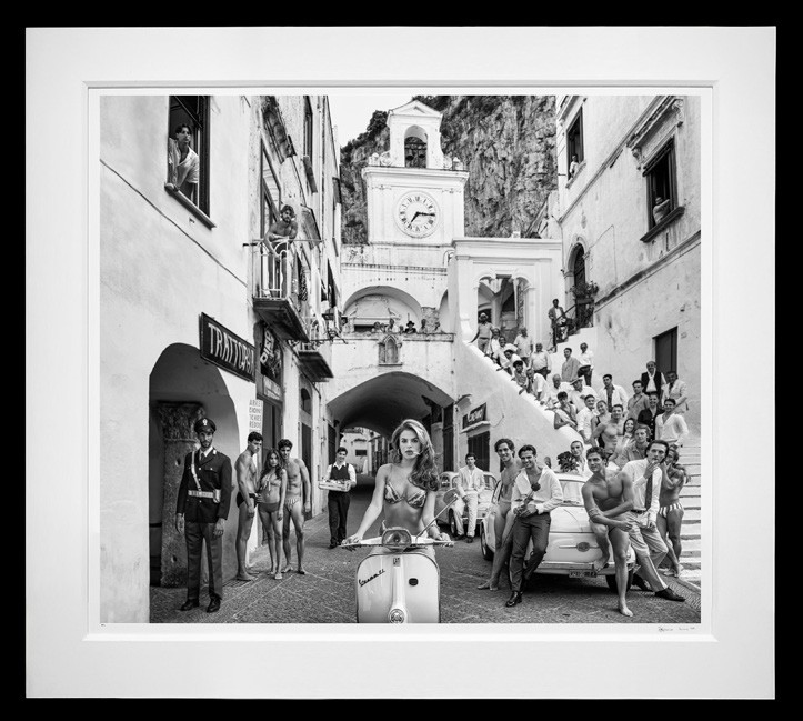 The Amalfi Coast framed, 71" x 79" (Large)