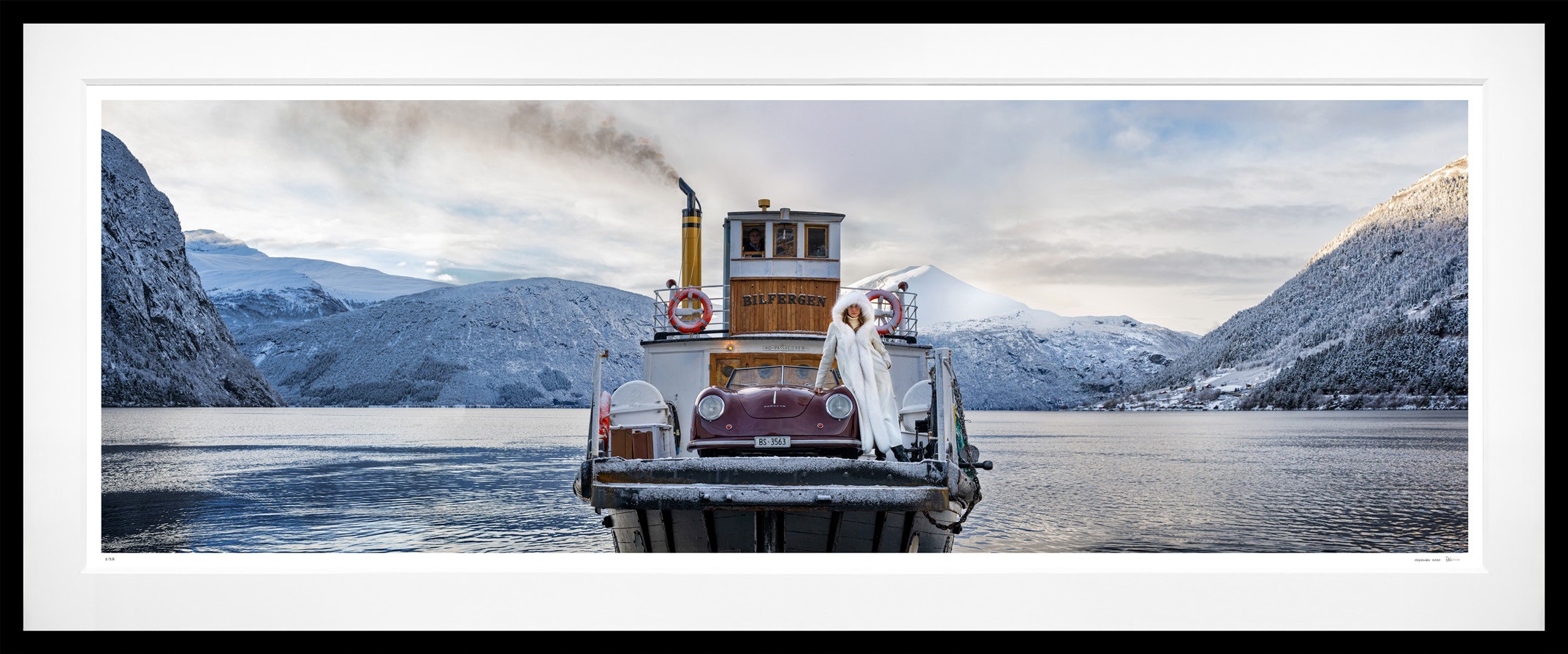 The Girl on the Ferry (Colour) framed, 49” x 118” (Large)