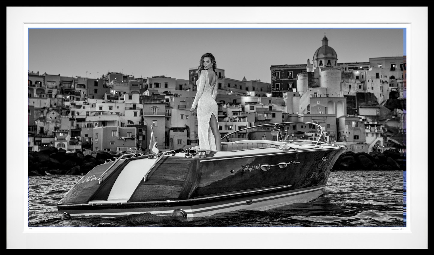 The Italian Job (B&W) framed, 69" x 118" (Large)