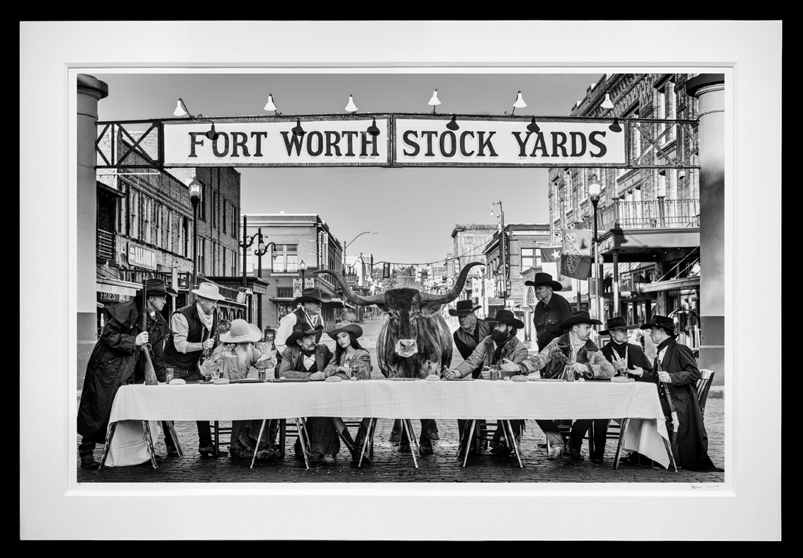 The Last Supper in Fort Worth framed, 71" x 104" (Large)