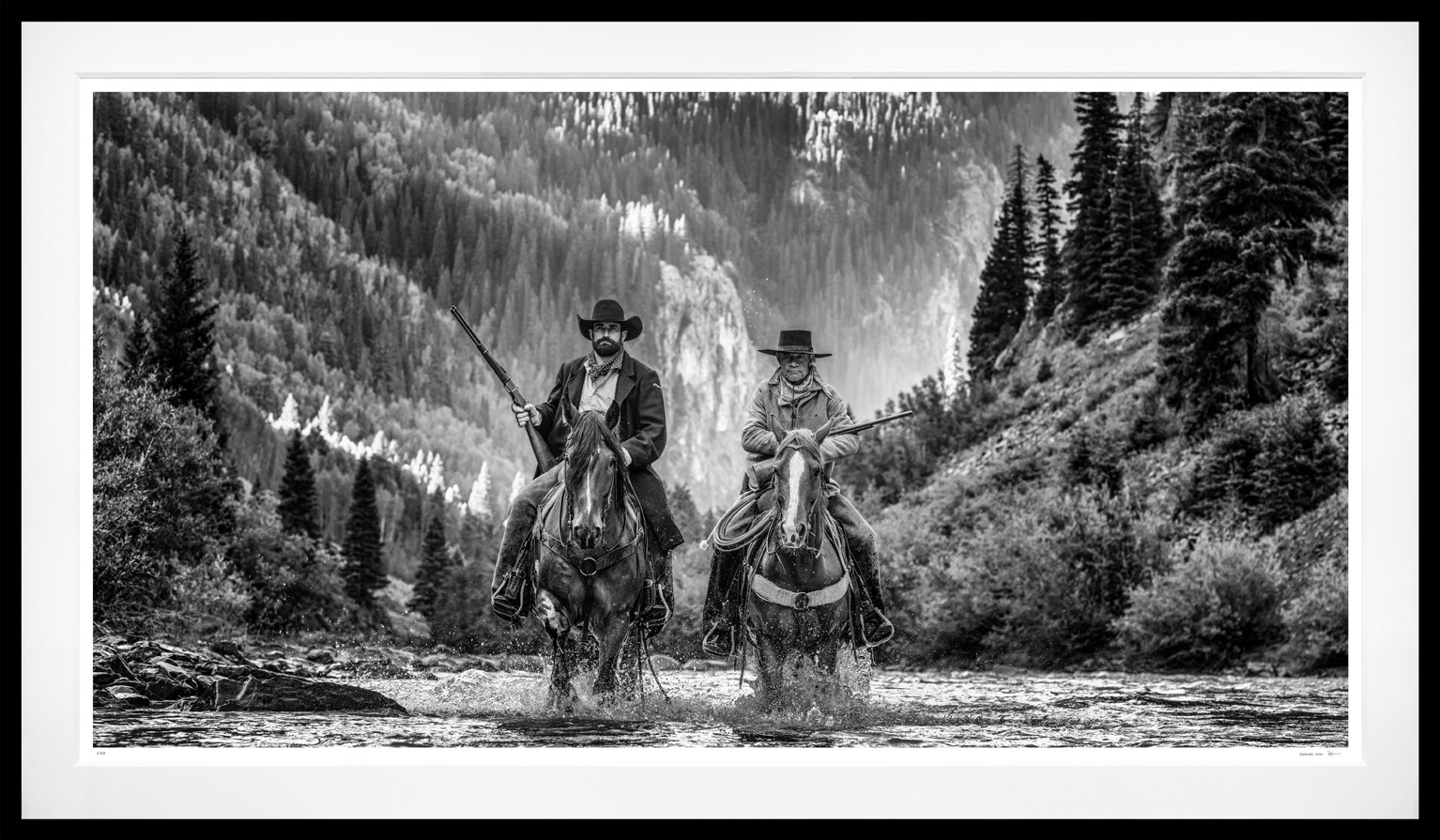 The River Wild (B&W) framed, 69" x 118" (Large)