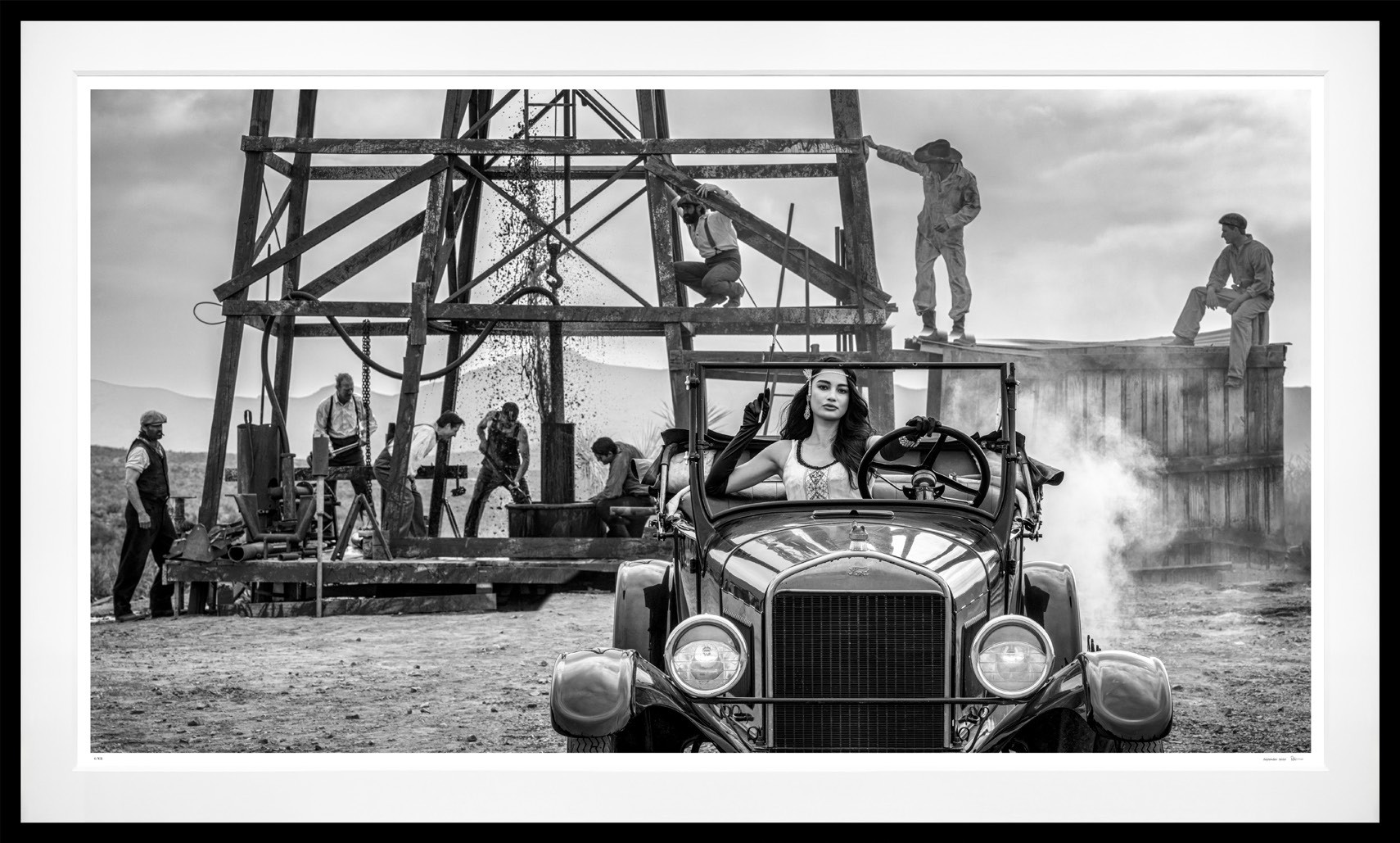 The Roaring ’20s (B&W) framed, 71" x 118" (Large)