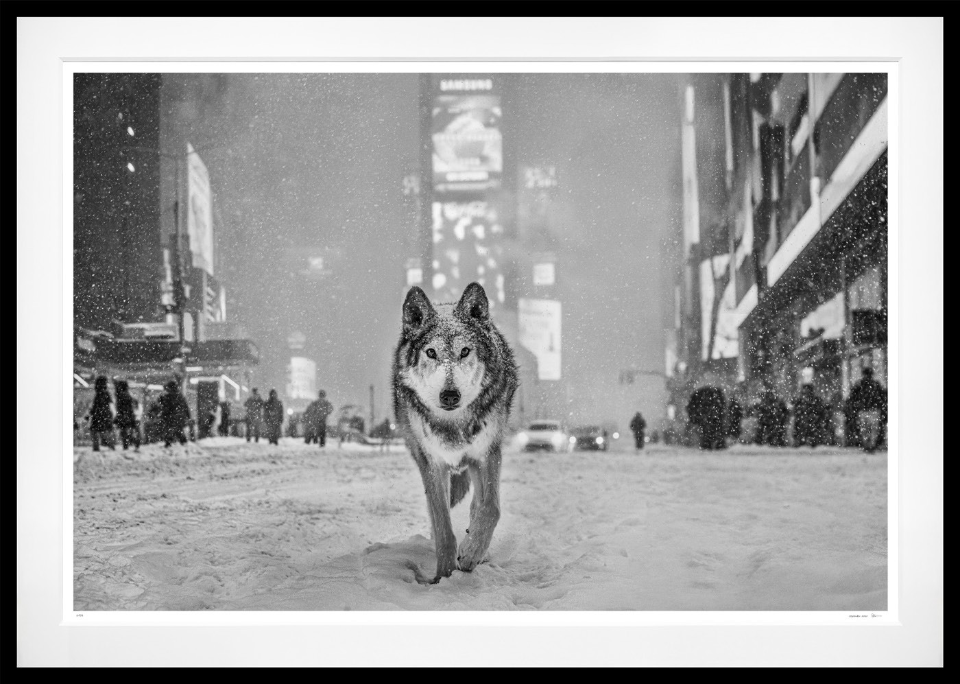 Times Square framed, 71" x 100" (Large)