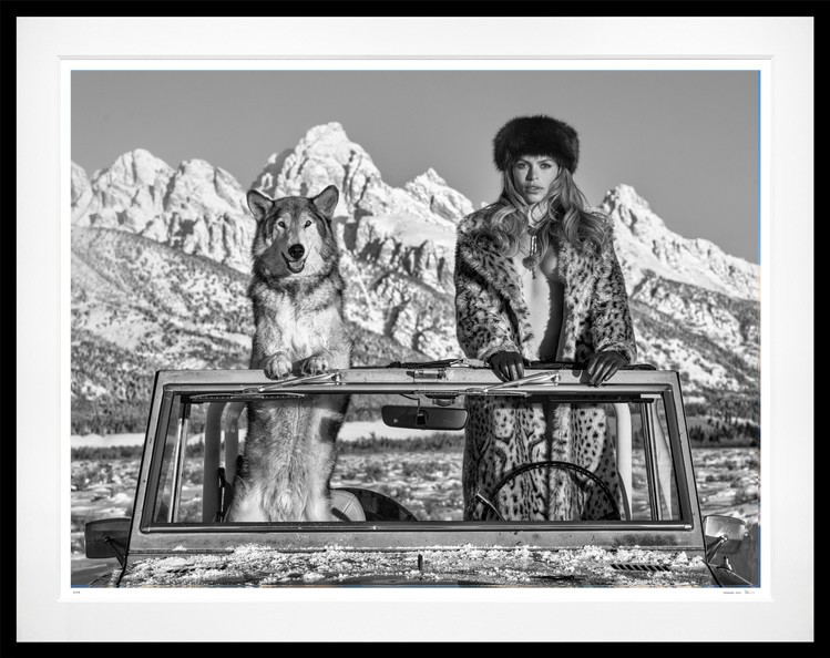 Twin Peaks (B&W) framed, 71" x 90" (Large)